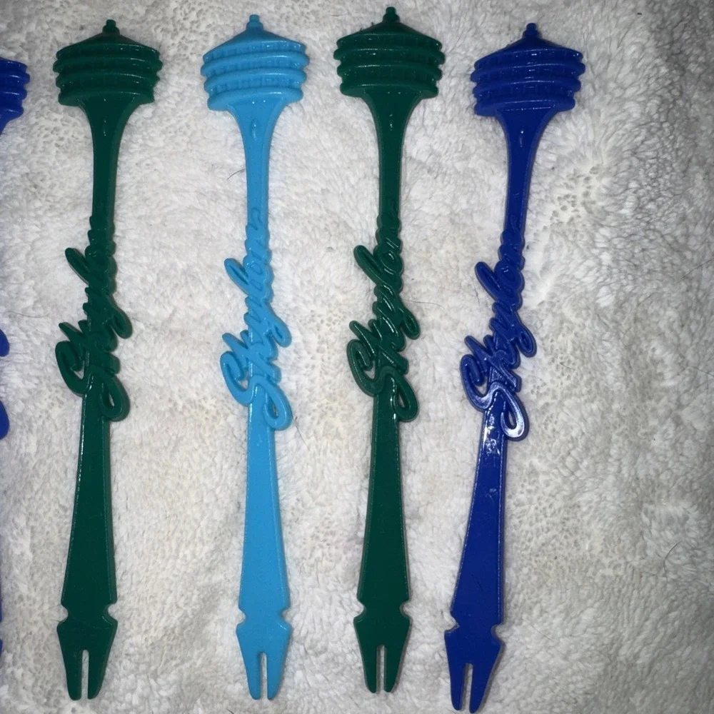 Lot of 6 VTG Skylon Tower Niagara Falls Swizzle Sticks Cocktail Picks Barware‎